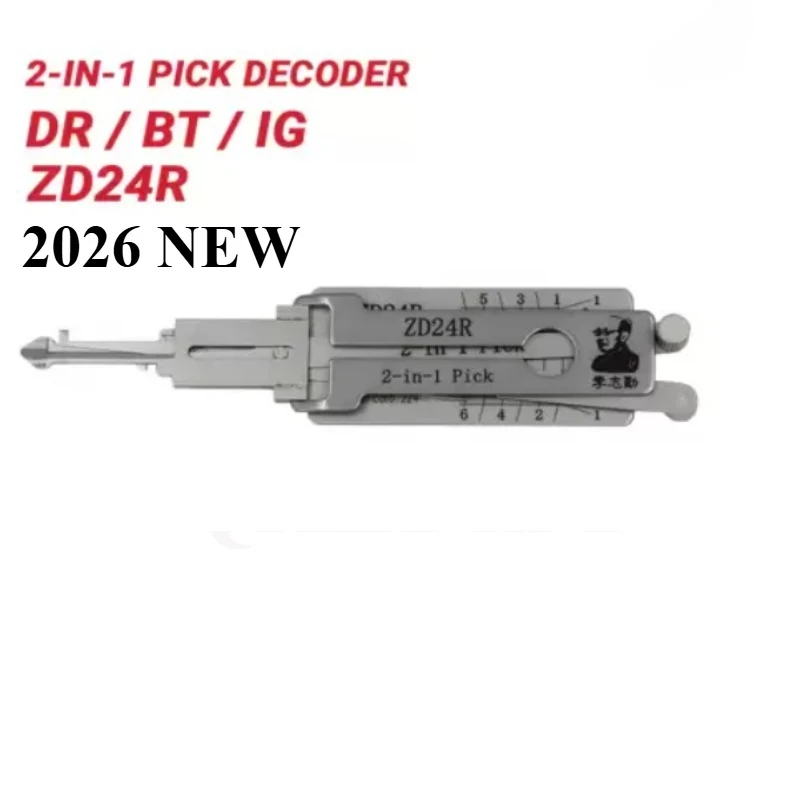 Lishi ZD24R-AG 2-in-1 Pick & Decoder LOCKSMITH TOOL for Yamaha FOR Honda FOR Piaggio FOR Aprilia Motorcycle Lishi Tool Ganzua