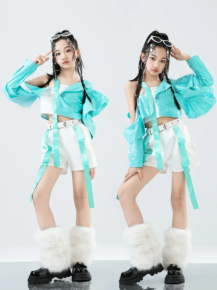 

Children's Model Catwalk Costume Set Teenager Girls Cool Clothes Autumn and Winter-BC K-PoP Clothes Fashion Jazz Dance Clothing