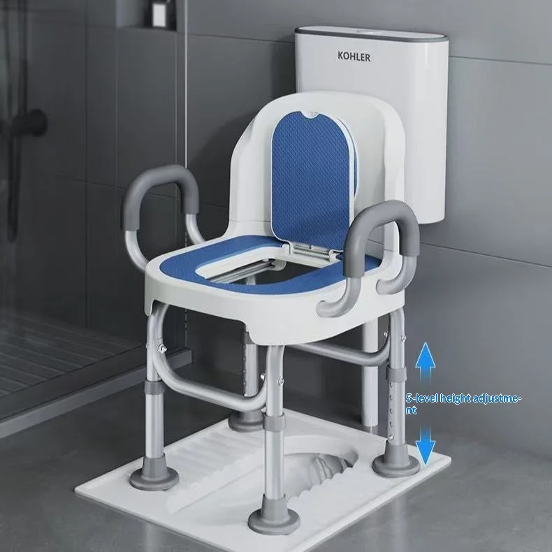 

Folding Shower Chair Elegant Comfortable Texture Luxurious Shower Room Bathroom Living Room Gym Apartment Toilet Chair