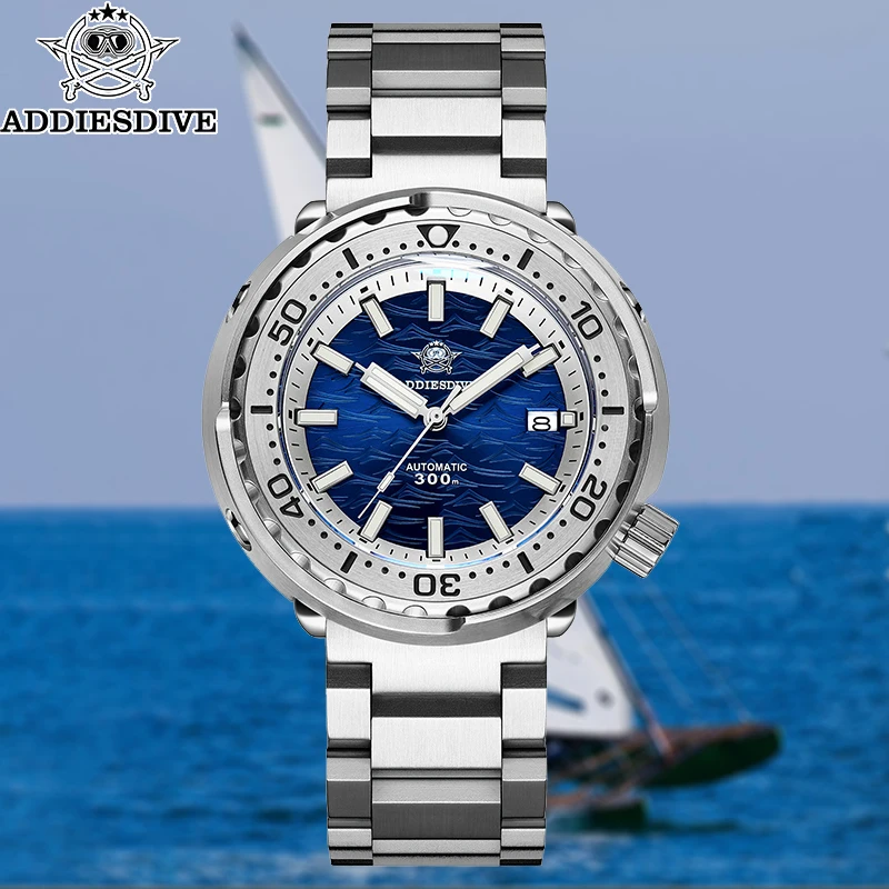 

ADDIESDIVE Mens Diver Automatic Watch NH35 Sapphire Crystal Calendear Watches 300m Waterproof AD2098 Luminous Mechanical Watches