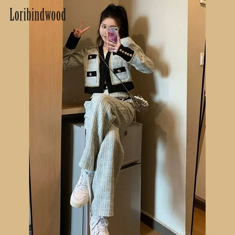 

Loribindwood Single Suit PantsWomen Spring and Autumn 2023 New Ladies Temperament Light Luxury High Sense of Two Pieces