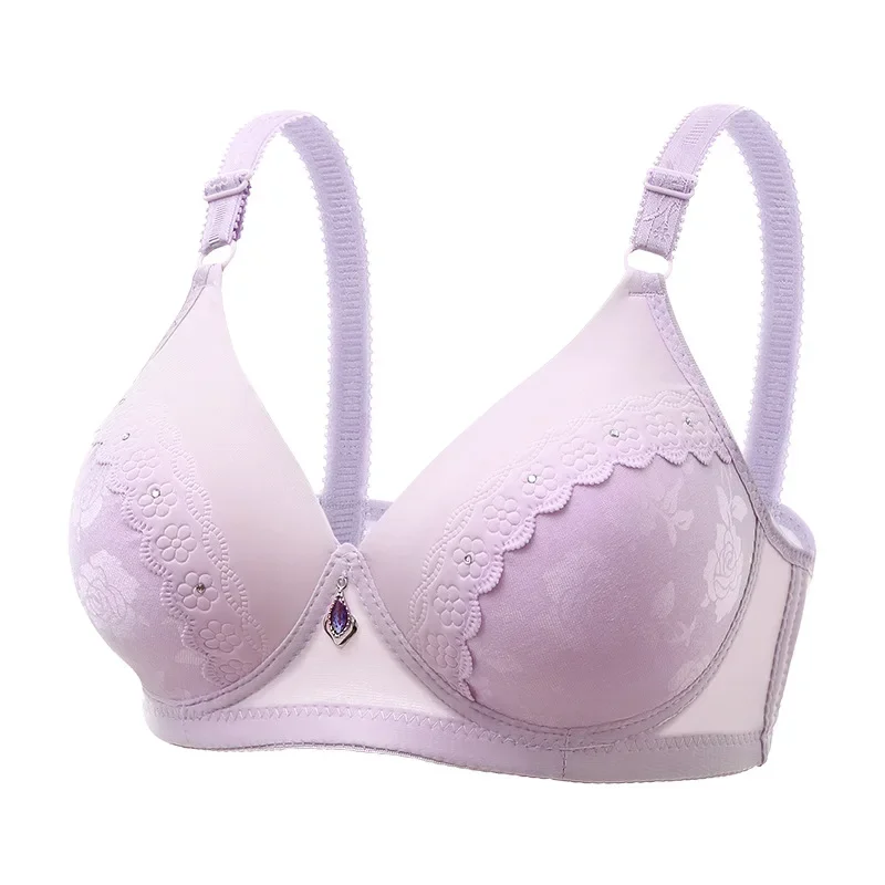 36-42 B/C Solid Color Bras for Women Plus Size Underwear Sexy Large Size Intimate Push Up Bra for Middle Aged Underwear