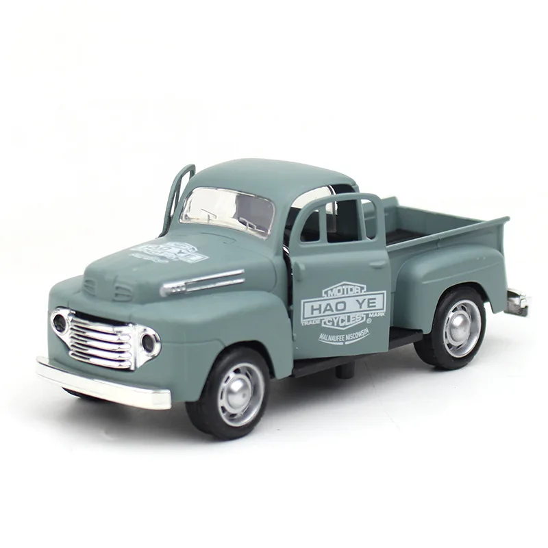 Mini coche de aleación Retro para niños, camioneta todoterreno, juguete de Metal fundido a presión, adorno de colección, regalo, 1:32