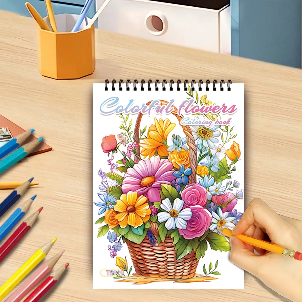 Malbuch für Erwachsene – 30 Blatt, Spiralbindung, speziell für Frauen, 11,2 x 8,3 Zoll, Zeichenbuch, Geburtstagsgeschenk, Geschenk für Feiertagspartys. – Detail 36
