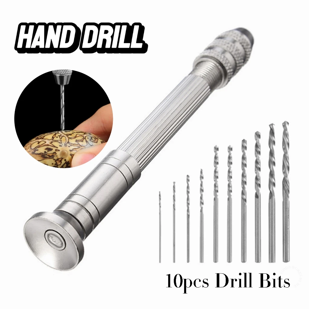 Drilling Rotary Pin Vise Screwdriver Drill Bit Aluminum Alloy Hand Drill Chuck Repair tool For Jewelry Watch Woodworking Tools