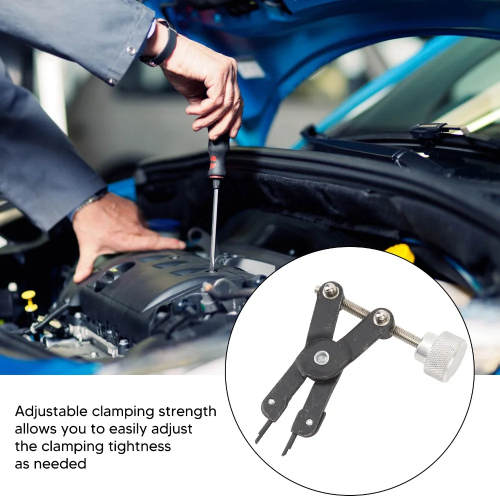 Adjustable Screw Brake Cylinder Retainer Remover Fork Tip Heavy Duty Brake Retainer Spring Removal Pliers Knurled Knob