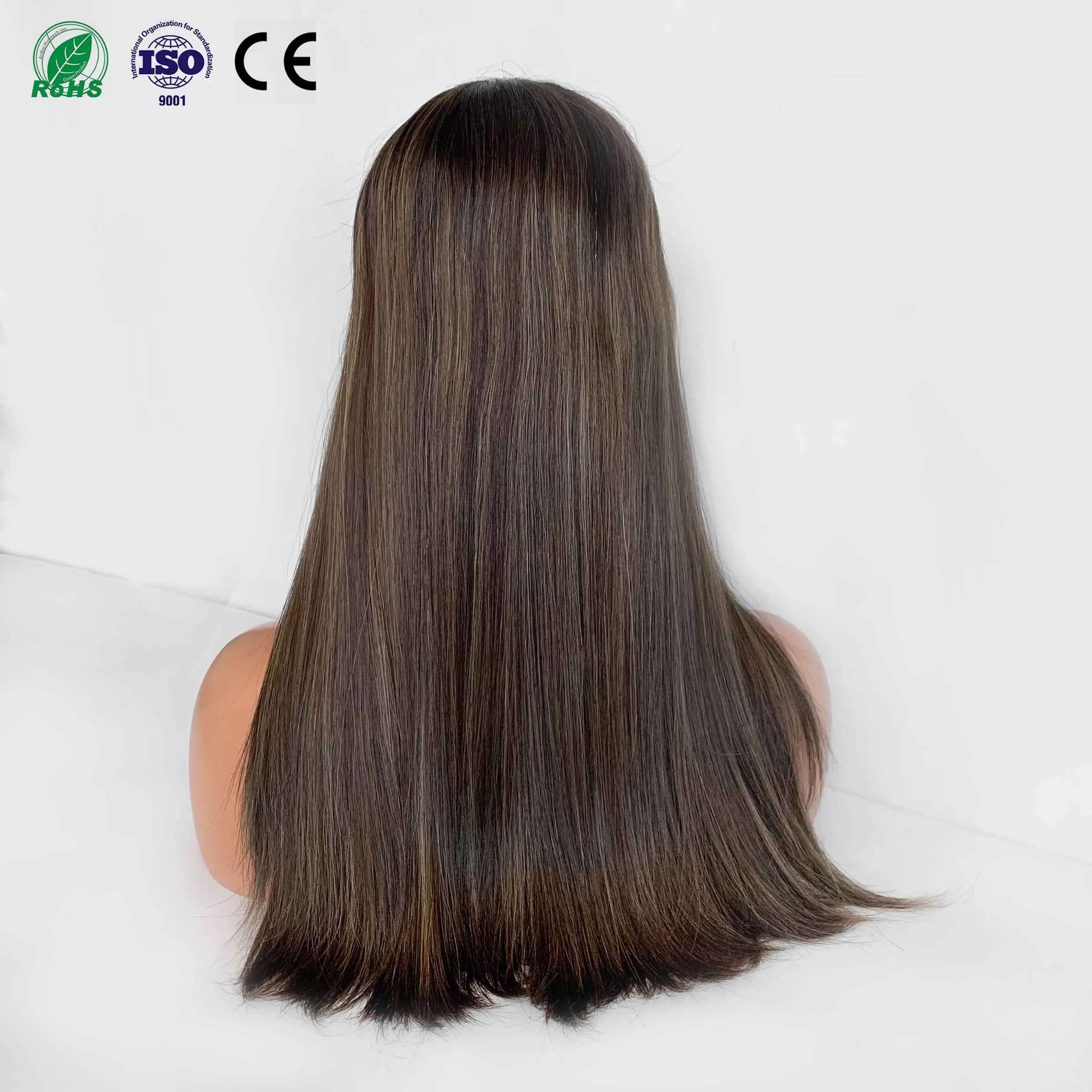 

Fasimei Manufacturer's Unprocessed Human Hair Jewish Wig 20 Inches Stretched Lace Top Kosher Brazilian Hair