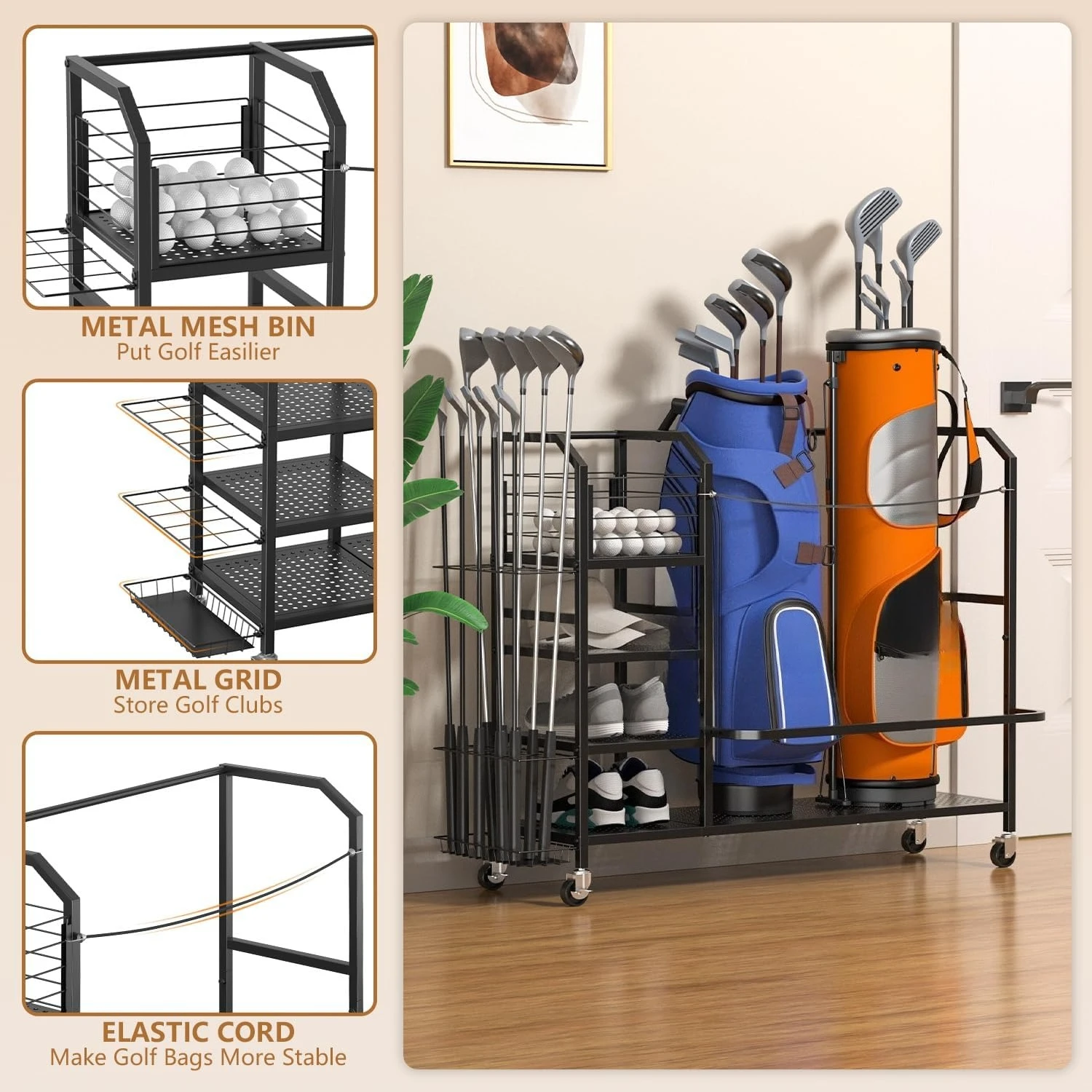 Penyimpanan Tas Golf, Organize - Golf Equipment Organizer For Garage ulasan dan harga