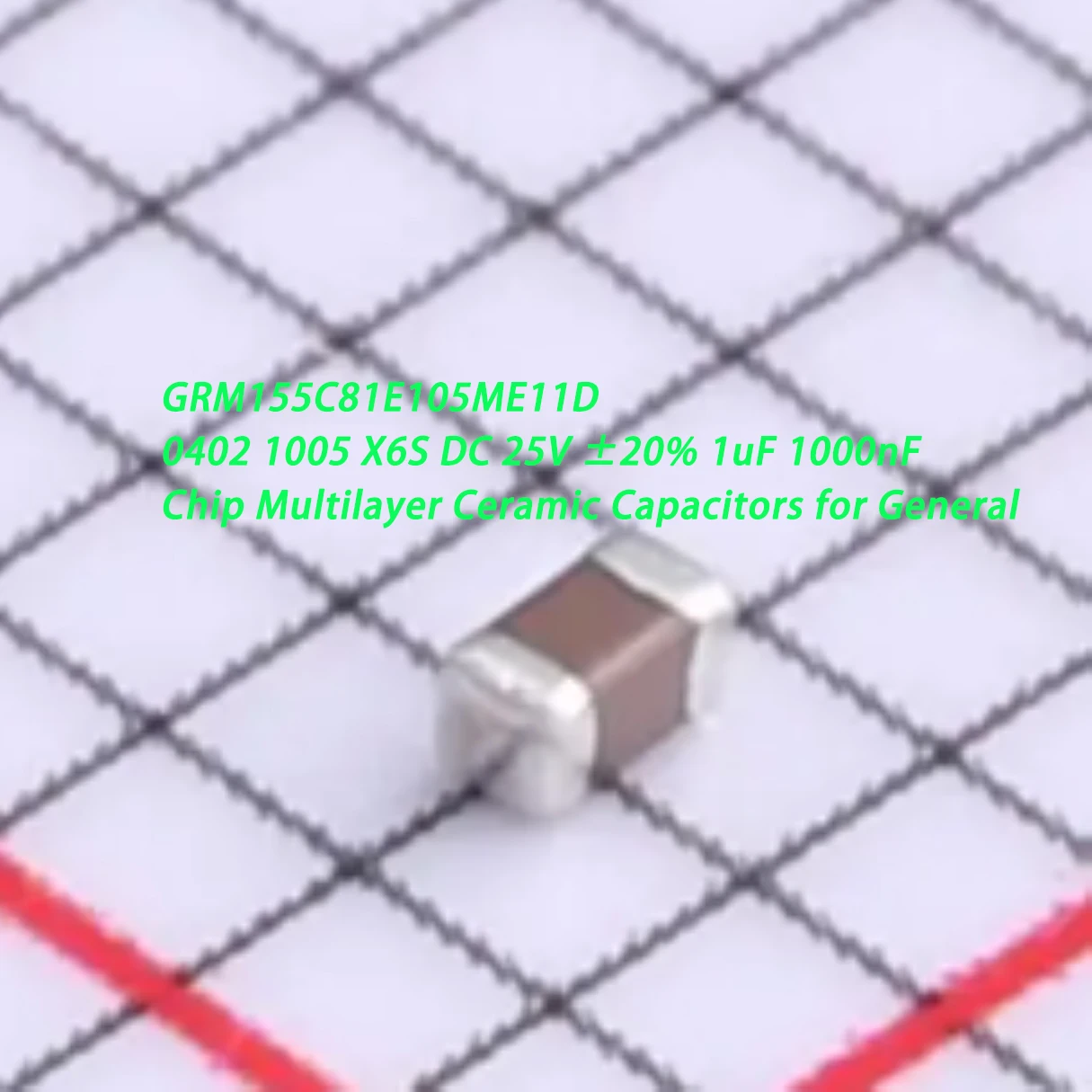 20PCS GRM155C81E105ME11D 0402 1005 X6S DC 25V ±20% 1uF 1000nF NEW Original SMD MLCC IC Chip Multilayer Ceramic Capacitors 1µF