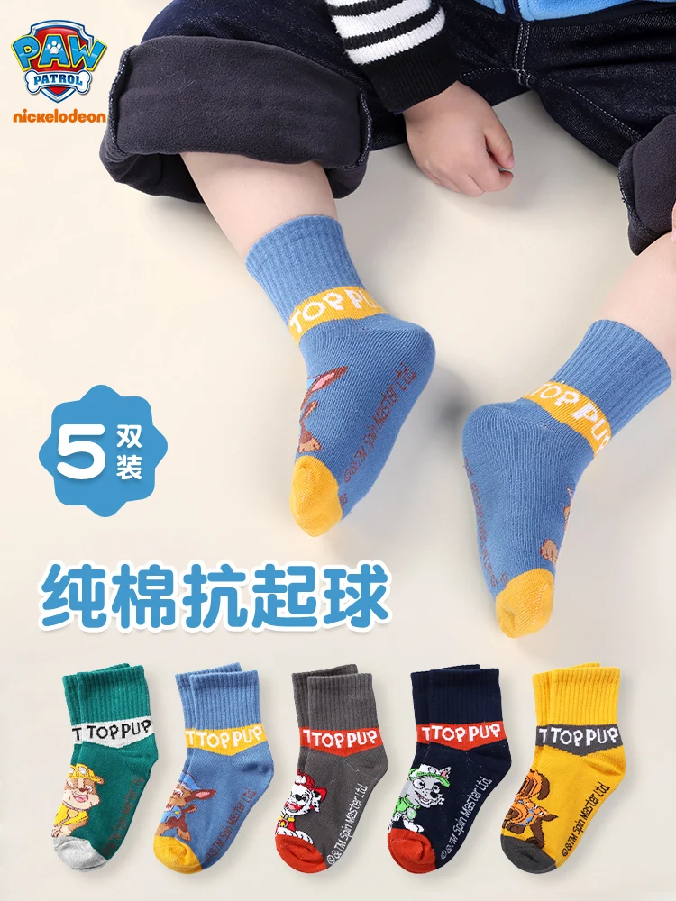 6 pezzi = 3 paia 100% genuino Paw patrol Baby cotton sock bambini primavera autunno calzini chase skye bambini regalo di compleanno per età 3-8Y