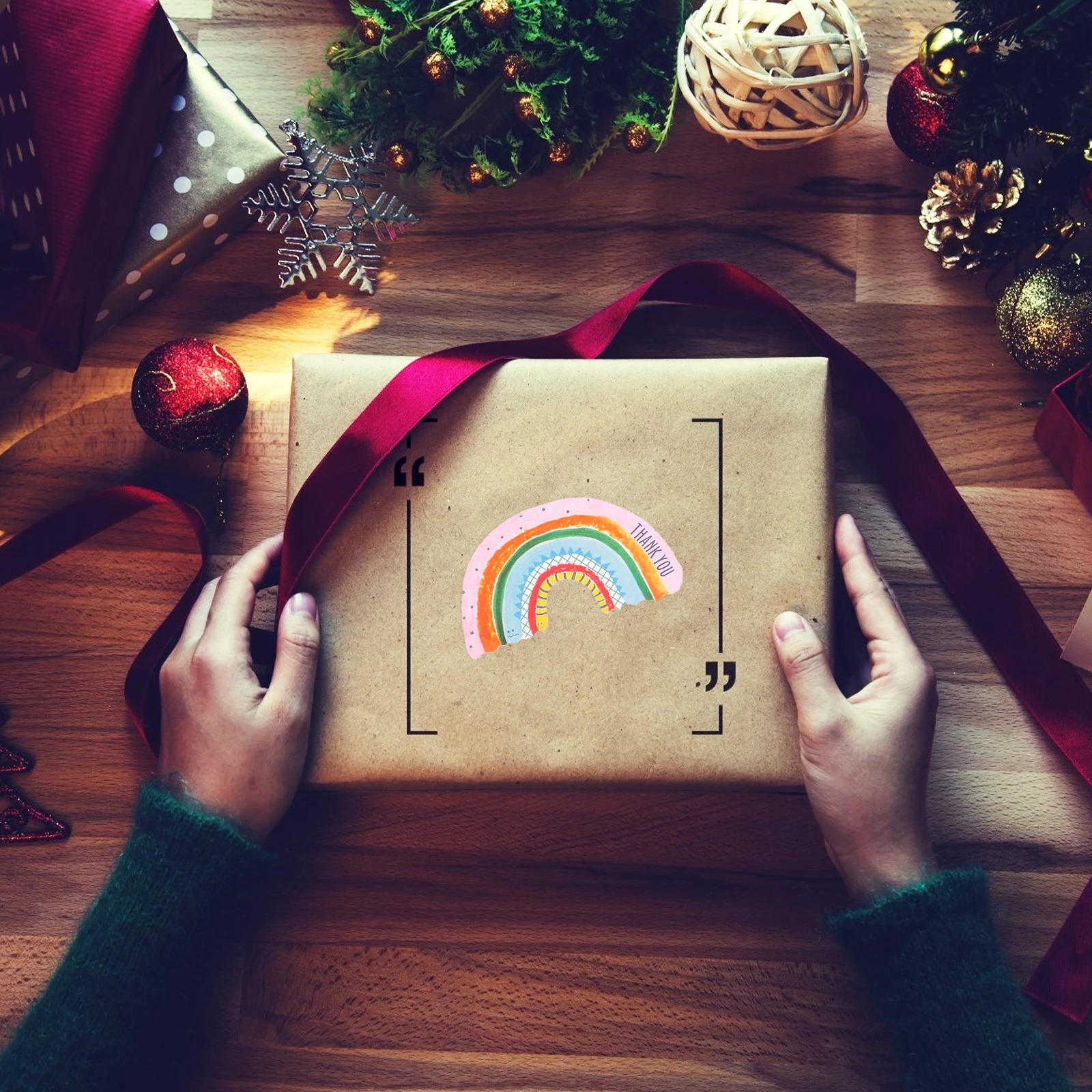 Stickers Message Card Adhesive Easy Remove Wedding Birthday Party Gift Wrapping Envelope Notebook for Holiday