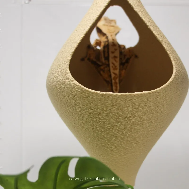 Tree‑Style Reptile Hideout Cave, Climbing‑Perch Terrarium Decor for Crested Gecko Lizard Snake Small Exotic‑Pet Habitat Ornament