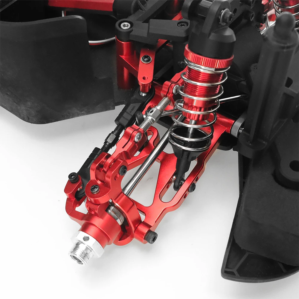 MJX Hyper Go 1/7 7303 RC Brazo de control inferior delantero de coche, piezas de mejora de metal P73220, repuesto para juego de varillaje de dirección de suspensión