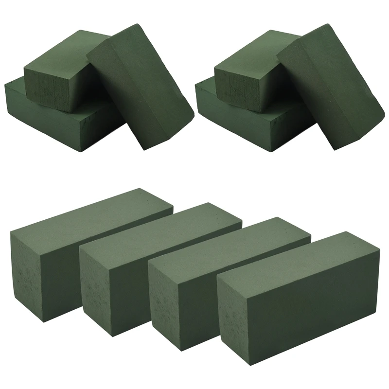 10Pcs Floral Foam Blocks, Flower Holder Flower Green Bricks Applied Dry Or Wet For Artificial Flowers