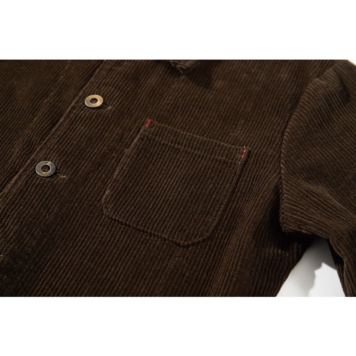 Französisch Retro Werkzeug Jacke Männer Schwere Cord Vintage Revers Multi Taschen Workwear Jacke Winter Feste Beiläufige Strickjacke Mantel Top – Detail 6