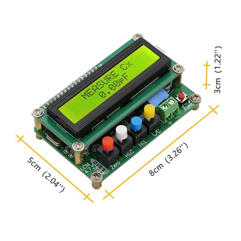 Cyfrowy LCD wysokiej precyzji indukcyjności miernik pojemności miernik kondensator Tester częstotliwości fali prostokątnej Generator sygnału