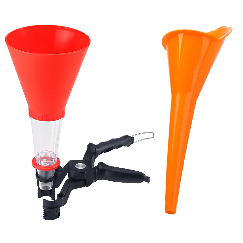 Car Oil Filling Funnel Refueling Long Stem Plastic Funnel Water Fuel Petrol Diesel Gasoline for Auto Motorcycle Accessories