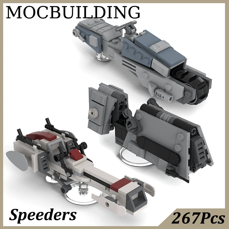 Speeders Bike Patrol Speeder MOC Building Block Bricks Toys for Kids Birthday Gift