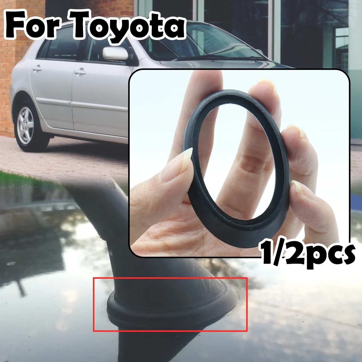 

Car Roof Mast Whip Aerial Antenna Base Gasket Rubber Seal Pad Sealing Accessories For Toyota Corolla T-Sport/120/e12 Auris Yaris