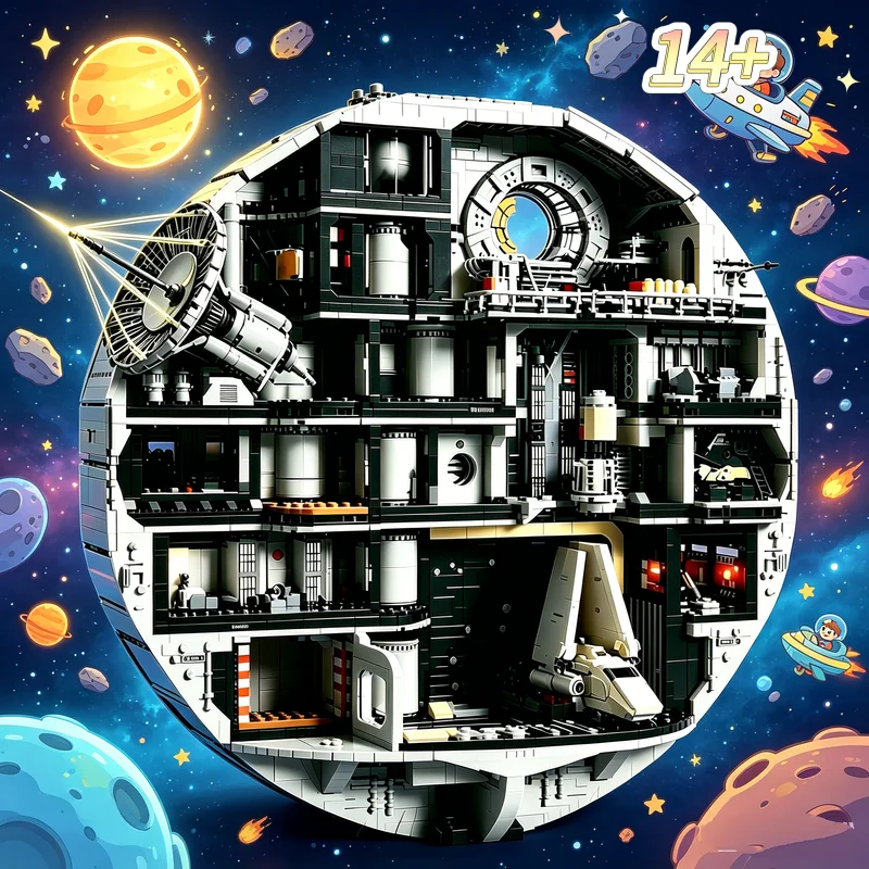 Offre Spéciale – Blocs de Construction MOC Modèle Mort (9023 pièces) – Série Ultime pour Collectionneurs – Jouets Modèles pour Adultes – Cadeaux de Fêtes