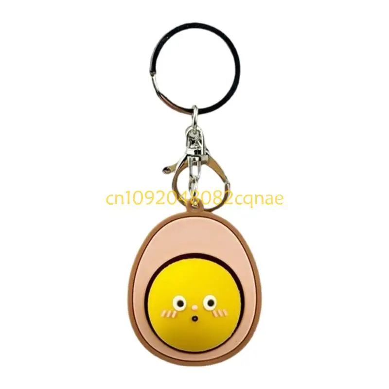 Colorful Eggs Styles Keychain Portable Press Button Accessory For Bags Or Keys