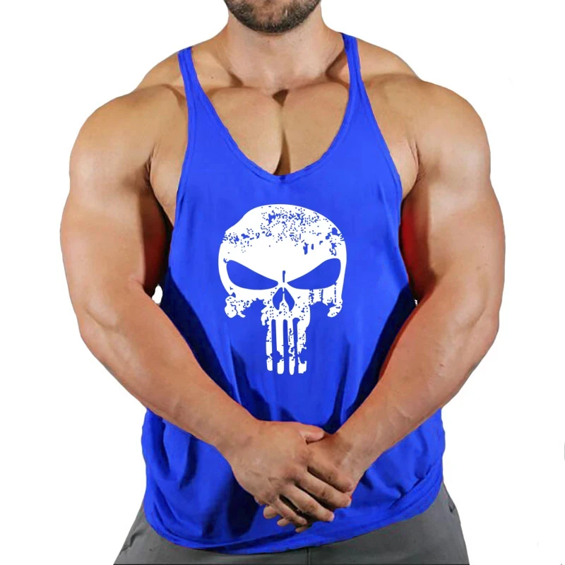 Top Gyms Men\'s Clothes Tank Vest Gym Shirt Undershirt Man Sportswear Bodybuilding Workout Vests Muscle Clothing Brand Fitness