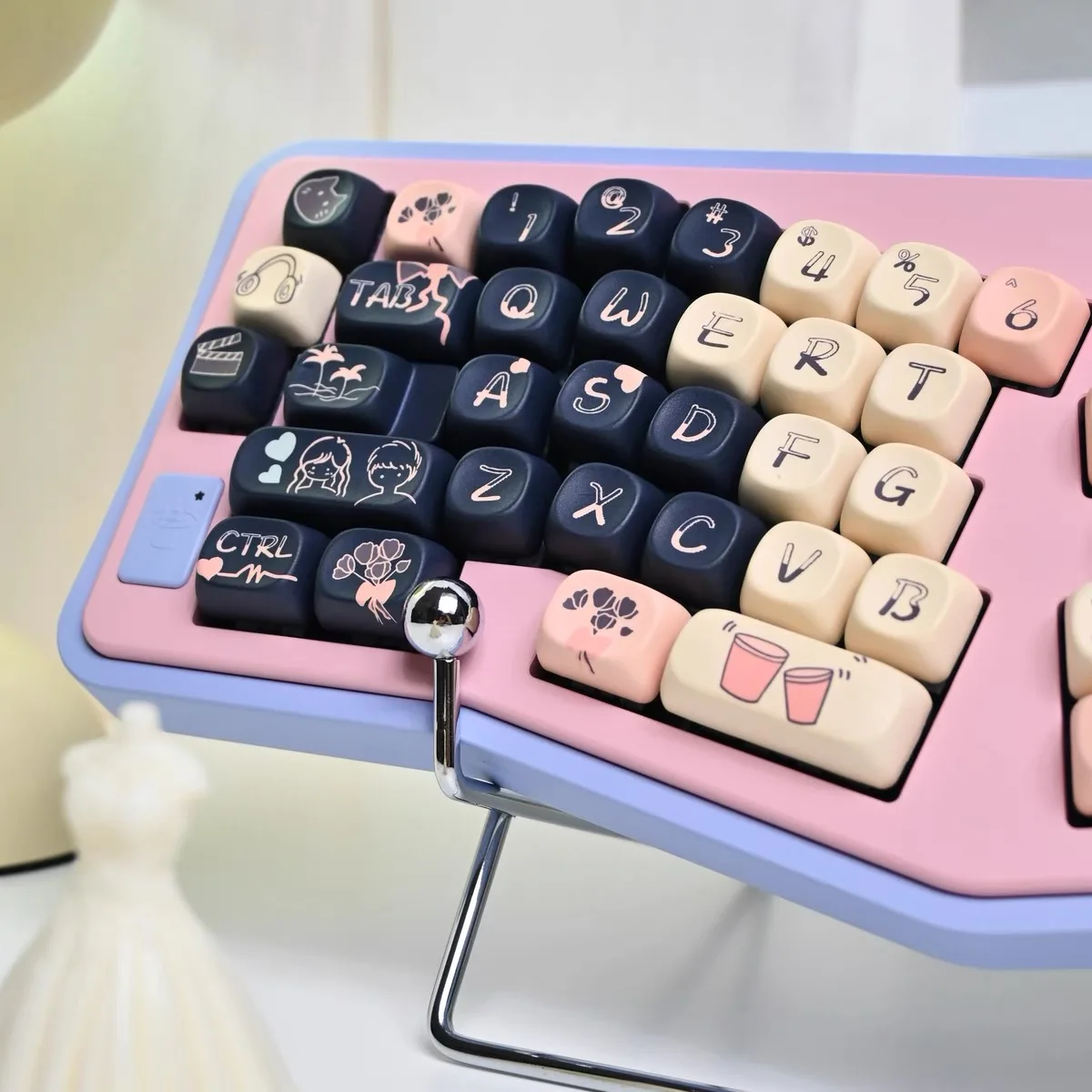 Keycaps High Quality 140 Key Love Diary MOA Height Key Cap Cute gift Sublimation Mechanical Keyboard Keycaps Keyboard Cap