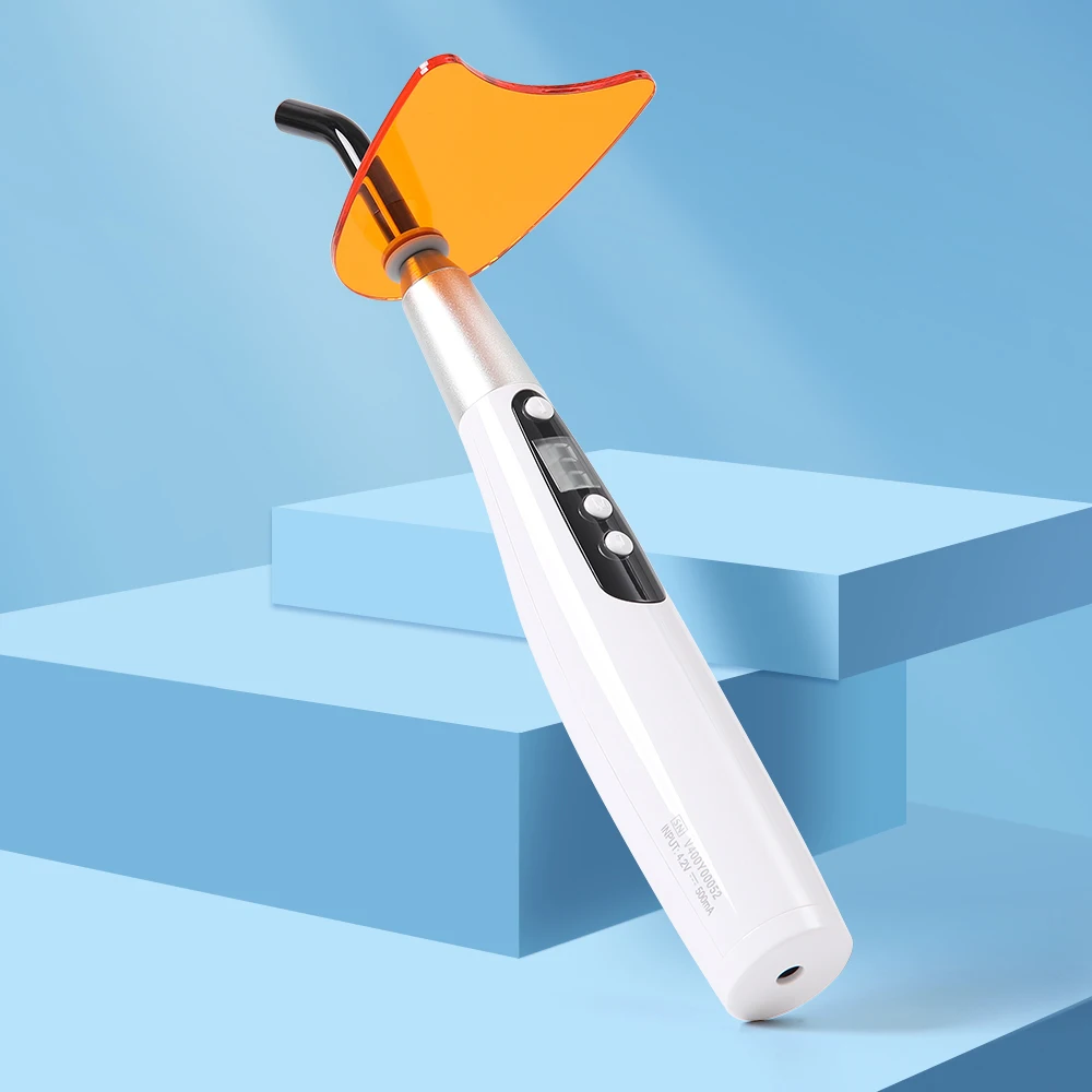 Dental Curing Light Led Machine Dentist Orthodontics Equipment 1400 MW/cm2 2200mAh Battery Capacity