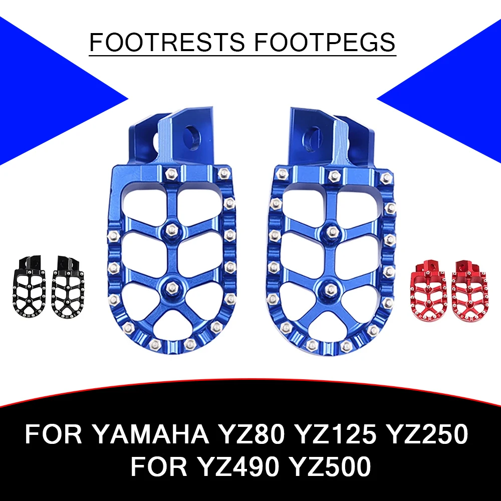 For Yamaha YZ 80 125 250 490 500 YZ80 YZ125 YZ250 YZ490 YZ500 Accessories CNC Aluminum Footrest Footpeg Foot Rests Pegs Pedals