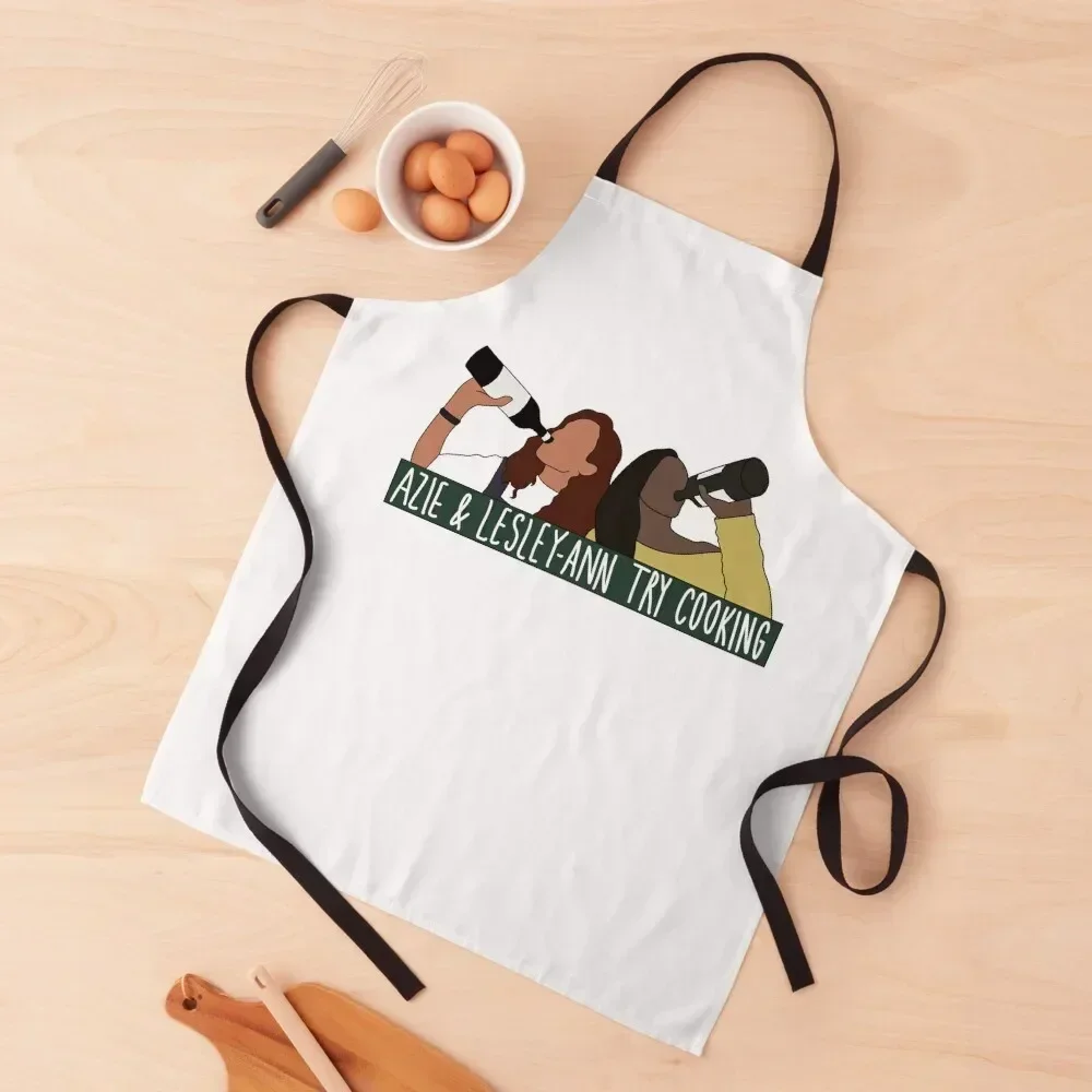 

Azie and Lesley-Ann Try Cooking Apron Women's Dresses Cooking Clothes Apron