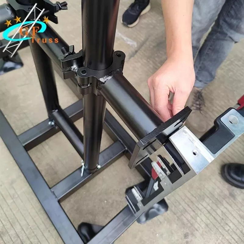Easy Setup Steel LED Screen Ground Support Stand Led Screen Back Truss Support Systems