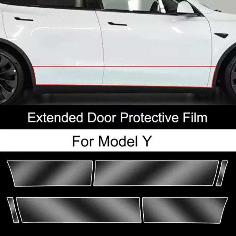 TPU-Folie Unsichtbar für Tesla Model 3/Y 2017-2025 – Erweiterte Schutzfolie für Vorder- und Hintertüren – Unsichtbare Auto-Schutzfolie – Detail 8