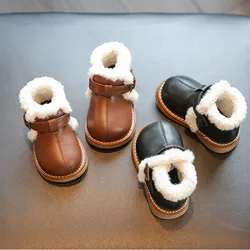 Chirstmas Shoes Baby Girls Shoes Autumn And Winter Baby Girls Walking Shoes Soft Soled Cotton Leather Shoes Boots Walking Shoes