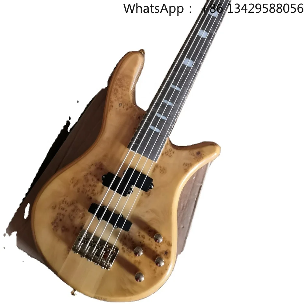 Flyoung 5 Strings Electric Bass Guitar Custom Made Guitar Active Bass