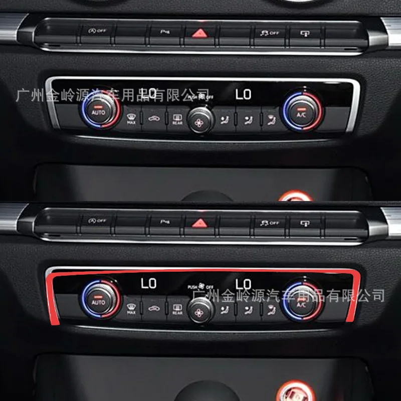 

Suitable for 13-19 Audi A3 car interior modification piano black air conditioner control frame decorative stickers