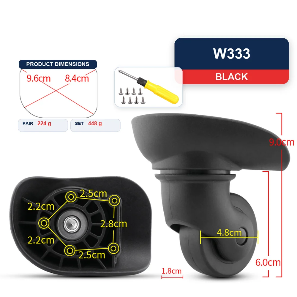 Replacement Luggage Wheel For American Tourister Durable Silent Smooth Rolling Wear Resistant Caster Repair Part