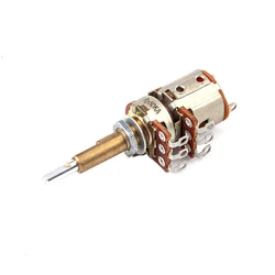 16type Double Shaft Potentiometer With Switch A50K B50K Shaft Length 30mm High Quality