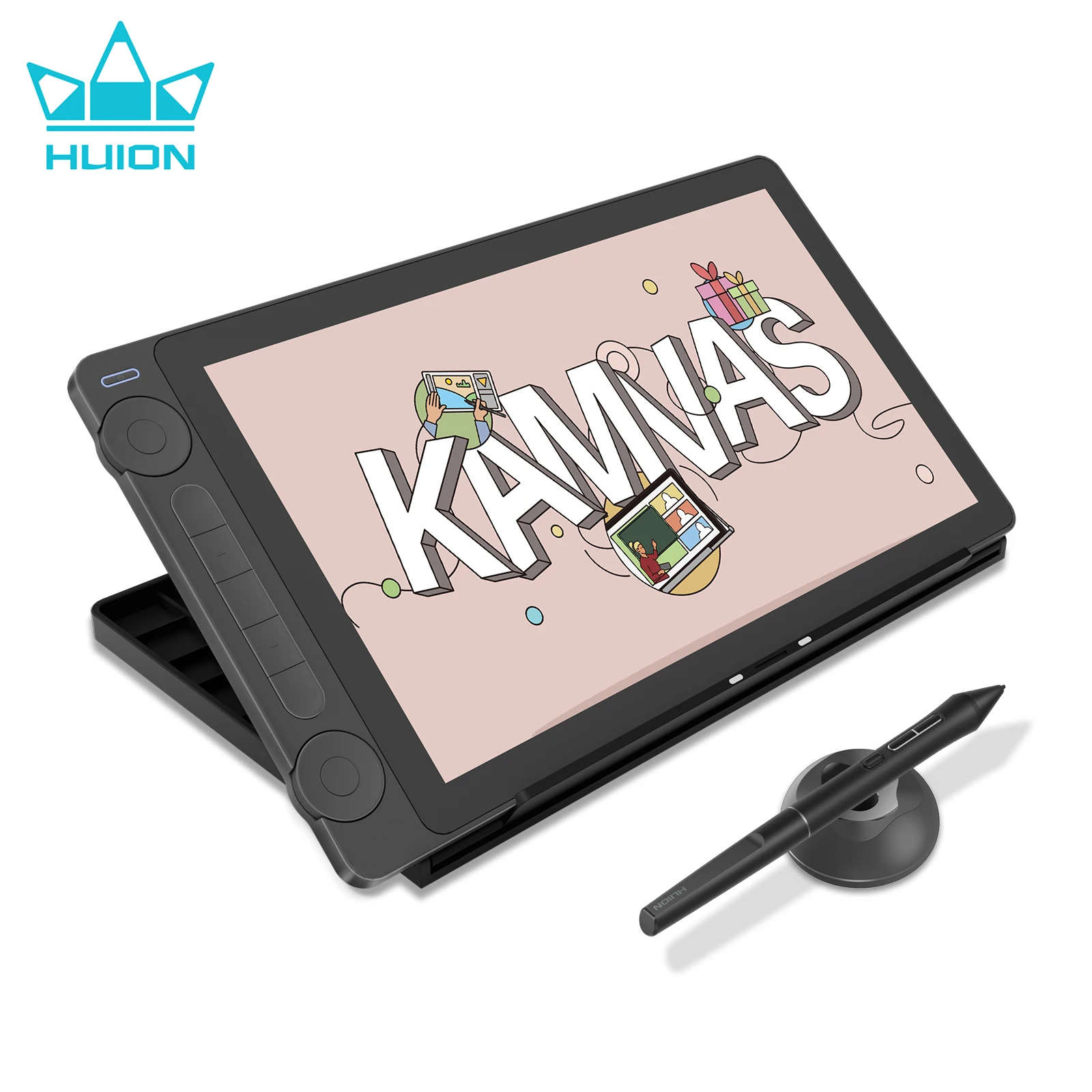 HUION Kamvas 13 (Gen 3) Drawing Tablet with Screen, 13.3-inch Full-Laminated Art Tablet 16384 Pen Pressure 120% sRGPenTech 4.0