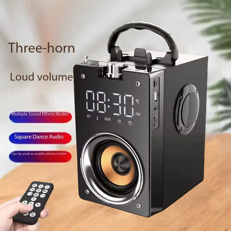 

Super Bass Bluetooth Support AUX TF FM Radio HIFI BoomBox Speakers Portable Column High Power 3D Stereo Subwoofer Music Center