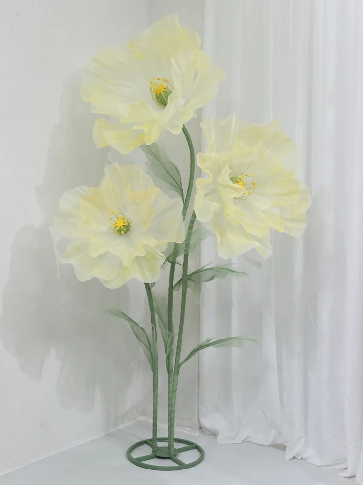 180 cm Zijden Klaproos Kunstbloemen Bruiloft Decoratie Bruiloft Weg Lood Bloem Etalage Party Garden Home Decoratie