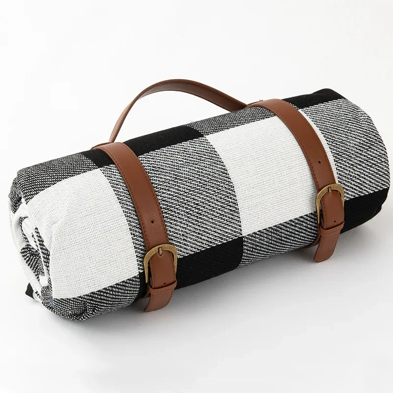 

Thick Leather Strap Picnic Mat, Outdoor Yiwu Camping Moisture Proof Mat, Beach Cloth, Instagram Style