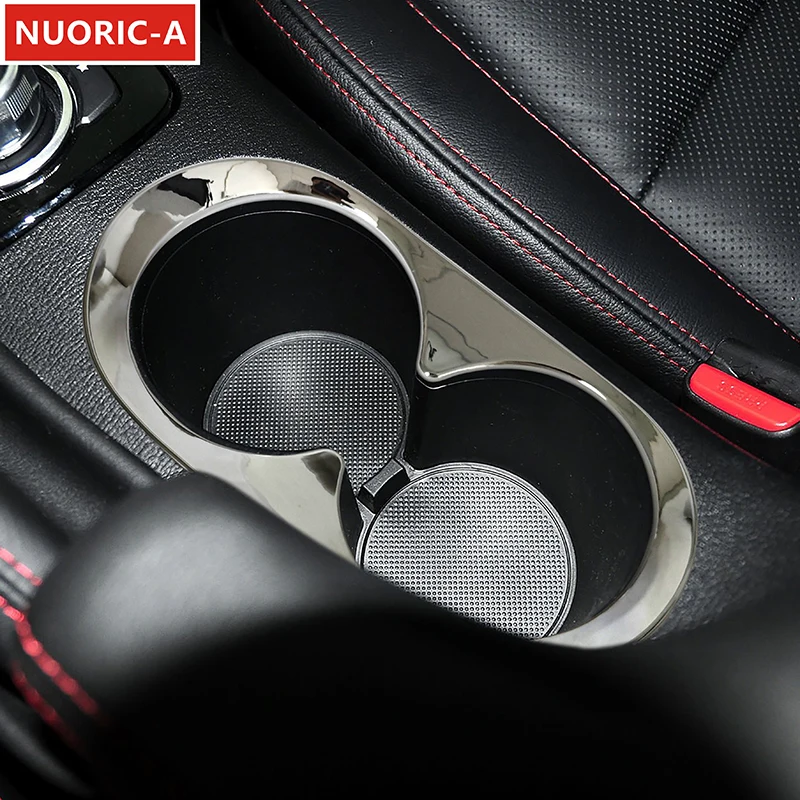 Car Accessories Console Armrest Box Panel Water Cup Holder Frame Trim Strip For Mazda 3 Axela 2014-2016 Interior Decals Sticker