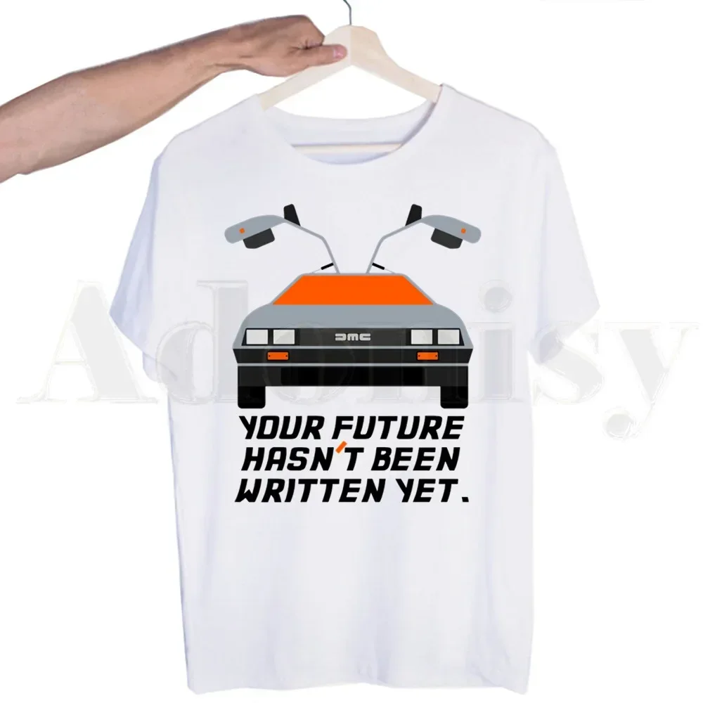 Regreso al futuro, camisetas gráficas de regreso Vers Le Futur, camisetas de moda de verano para hombres, camisetas, camisetas, ropa de calle divertida Harajuku