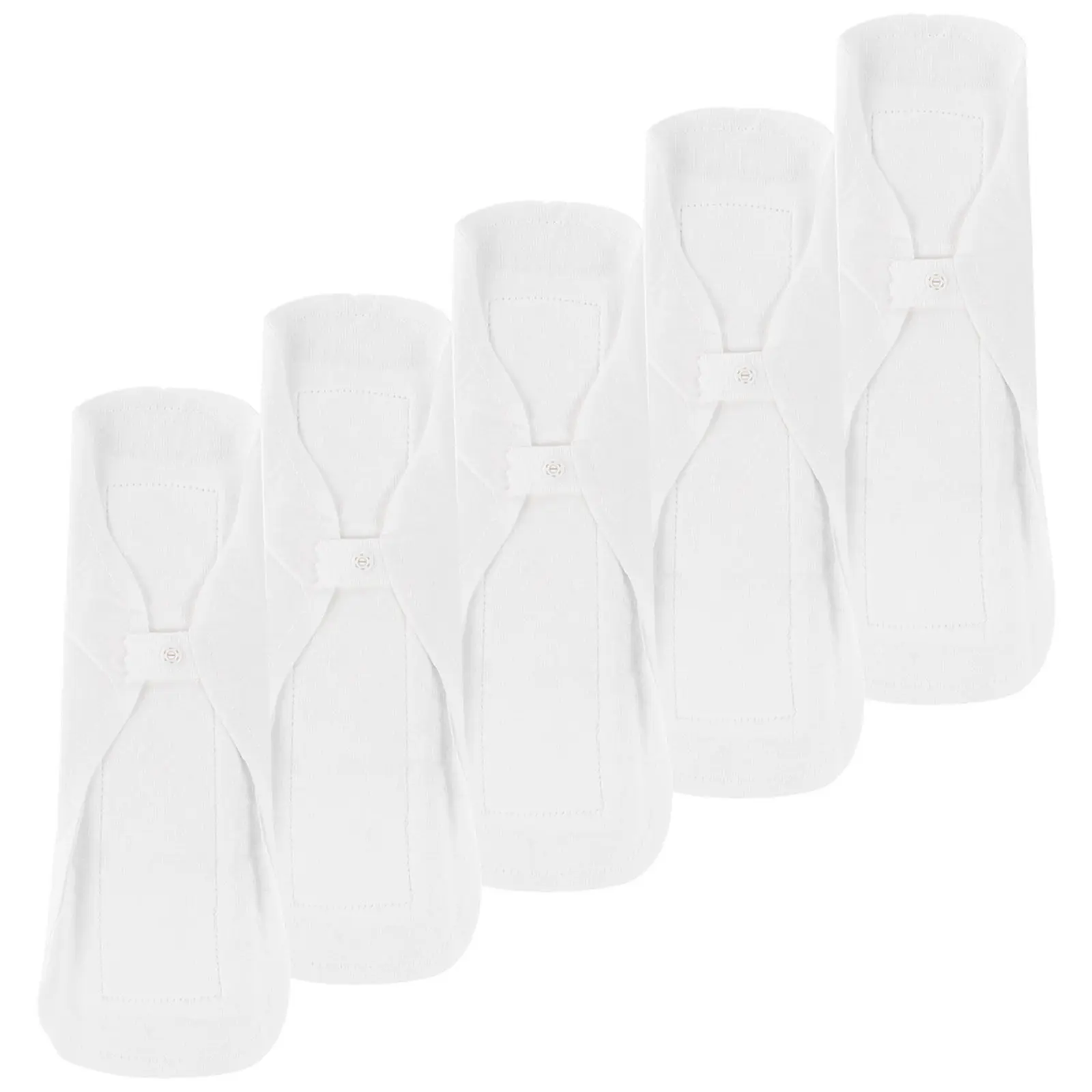 5Pcs Washable Cloth Menstrual Pads Cotton Reusable Soft Sanitary Napkins Leakproof Feminine Liners Women Daily Period Comfort