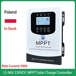 Ship From EU 100A MPPT Solar System Charge Controller 60A 80A 230VDC 12V 24V 48V 60V 72V 84V 96V Battery Charging Regulator
