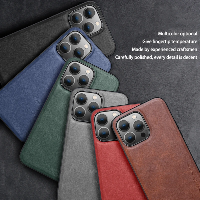 For iPhone 15 Pro Max Case X-Level Retro Leather + Soft TPU Back Cover for iPhone 15 Pro 울트라 케이스