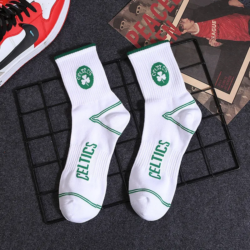 Basketball socks mid-barrel cotton sweat-absorbing sports socks badge basketball socks tide men\'s must-have socks