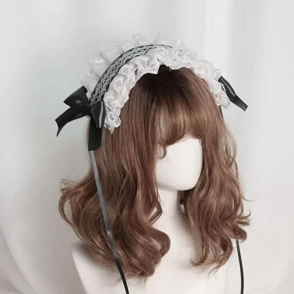 لطيف الحلو لوليتا الدانتيل عقال الشريط القوس Jk تكدرت هيرباند إكسسوارات الشعر Kawaii أنيمي خادمة تأثيري غطاء الرأس الفتيات