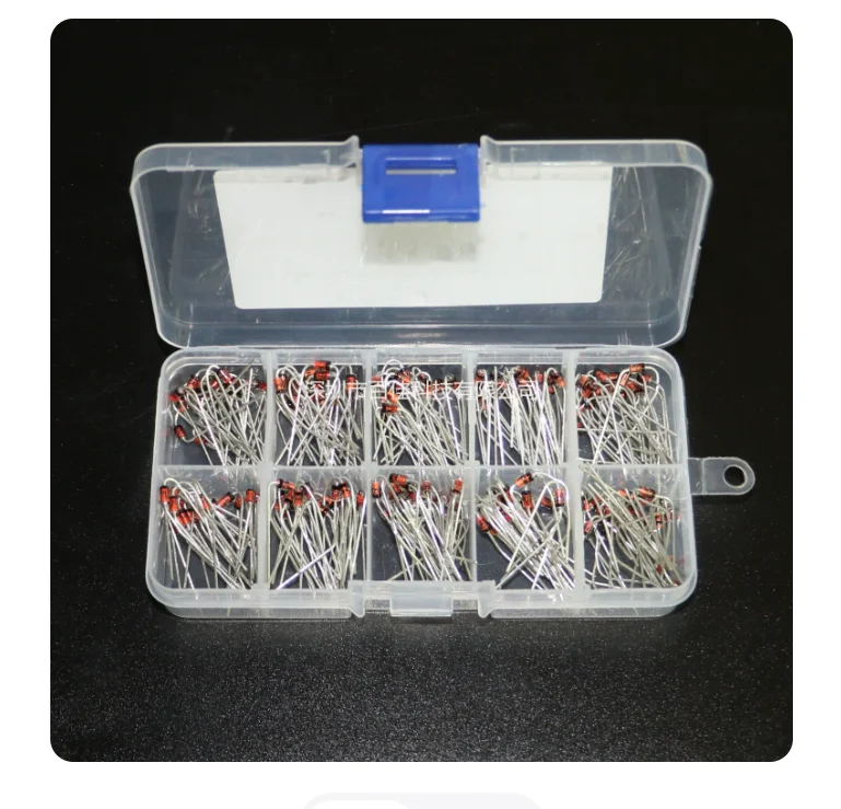 200pcs 1N 4739A 4740A 4741A 4742A 4743A 4744A 4745A 4746A 8.2v/9.1v/10v/11V12/13/15/16/18/22/v 1n4738-1n4748 1W Zener Diode Kit