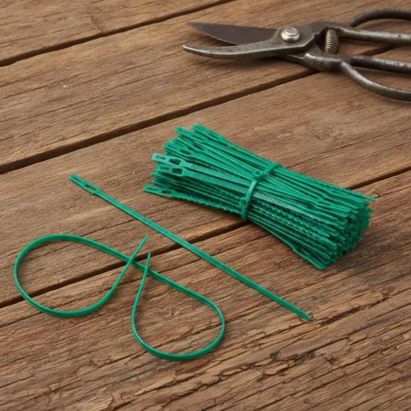 Adjustable Nylon Locking Garden Plant Fasteners Reusable Ties for Home Yard Vine Tree Shrub Fixing Support